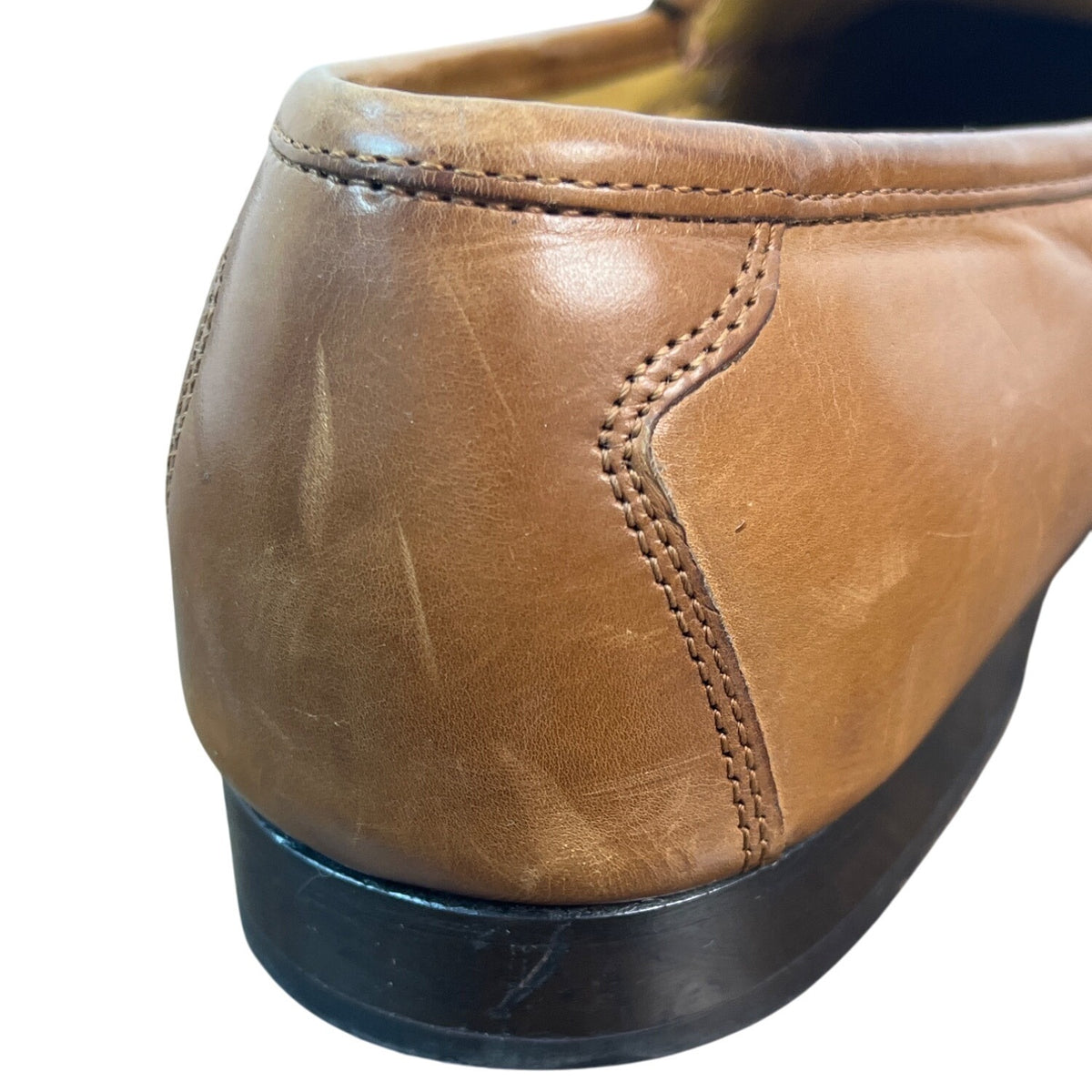 Johnston & Murphy Men’s Tan Leather Breland Kiltie Tassel Saddle Loafer Sz 9.5M