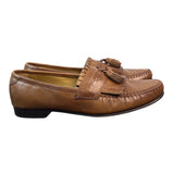 Johnston & Murphy Men’s Tan Leather Breland Kiltie Tassel Saddle Loafer Sz 9.5M