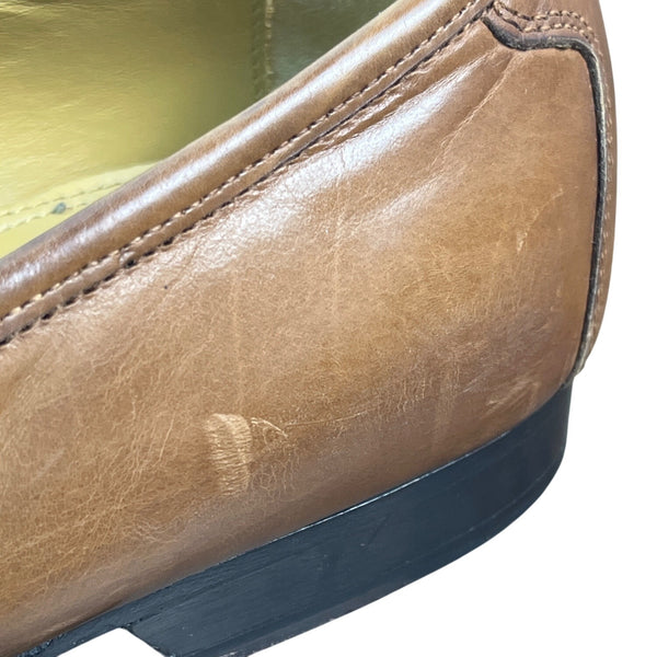 Johnston & Murphy Men’s Tan Leather Breland Kiltie Tassel Saddle Loafer Sz 9.5M