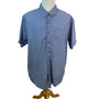 Eddie Bauer Men Short Sleeve Button-Up Shirt Blue Anchor Print Size 3XL - New