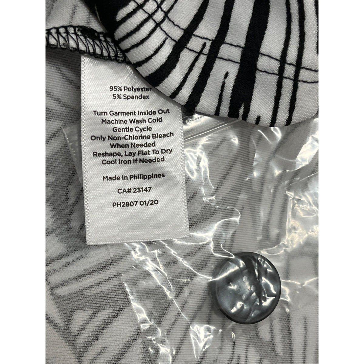 Talbots Women's Black & White Button Front Tropical Maxi Dress Sz XLP - NWT
