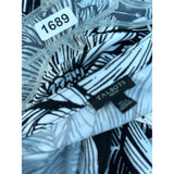 Talbots Women's Black & White Button Front Tropical Maxi Dress Sz XLP - NWT