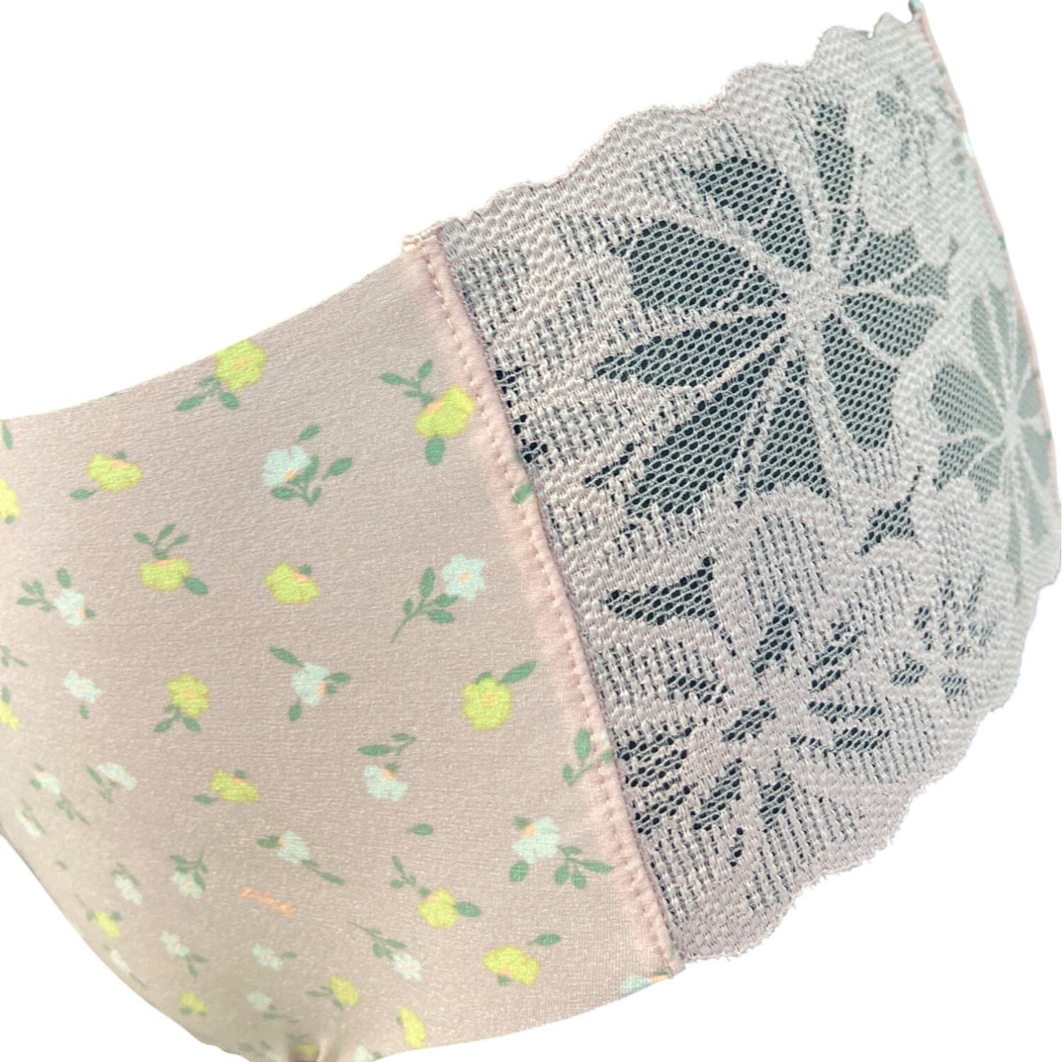 Pink Women's Floral Lace-Trim Cheeky Panties Sz M- NEW