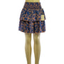 Universal Thread Floral Tiered Skirt Smocked Waist Multi-Layered Design Womens Size S 100% Cotton Blue & Orange New
