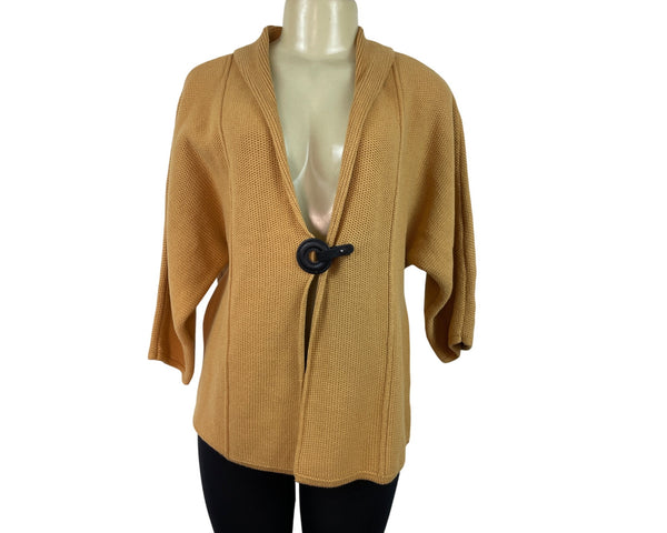 JM Collection Petite Womens Open Front Cardigan Sweater Tan Sz MP - New