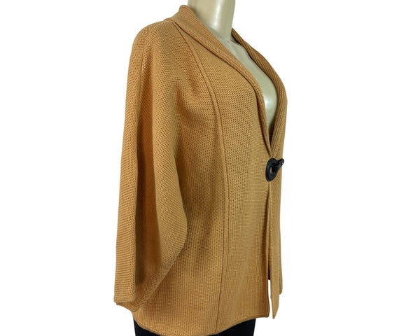 JM Collection Petite Womens Open Front Cardigan Sweater Tan Sz MP - New