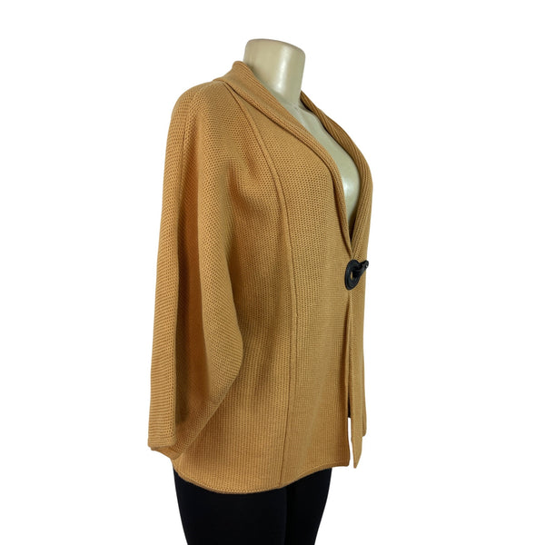 JM Collection Petite Womens Open Front Cardigan Sweater Tan Sz MP - New
