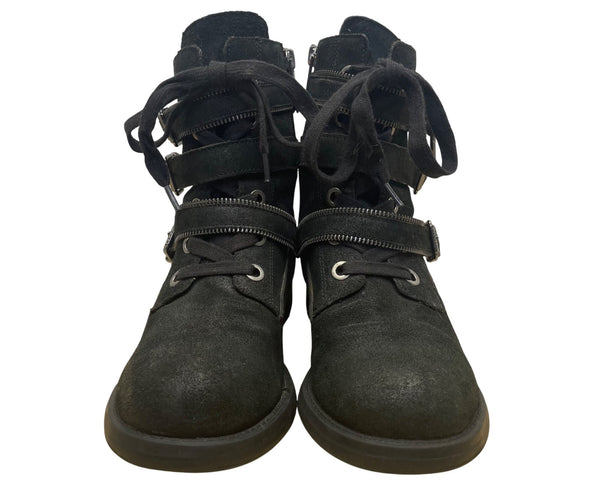 Circus By Sam Edelman Women’s Black Leather Graham Combat Boots Size 8M
