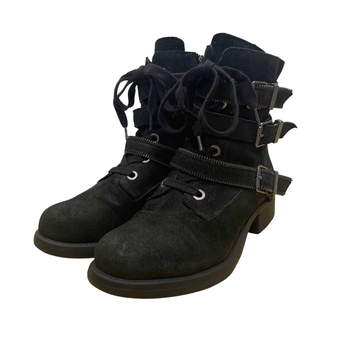 Circus By Sam Edelman Women’s Black Leather Graham Combat Boots Size 8M