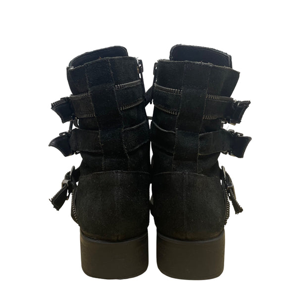 Circus By Sam Edelman Women’s Black Leather Graham Combat Boots Size 8M