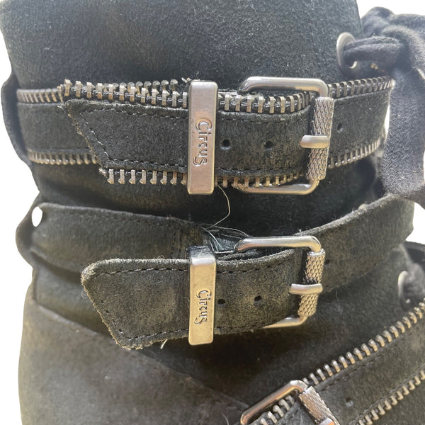 Circus By Sam Edelman Women’s Black Leather Graham Combat Boots Size 8M