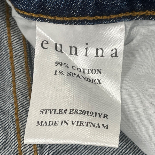 Eunina Womens Tobi Super High Rise Distressed Mom Jeans Medium Wash Size7 - New