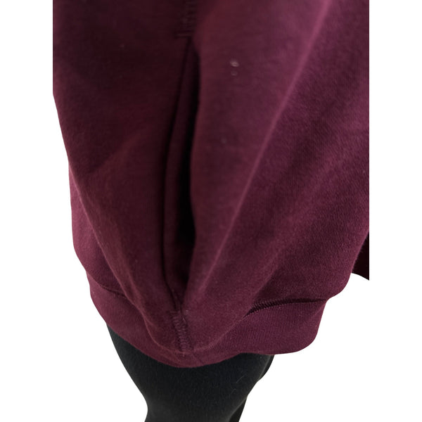 Tommy Hilfiger Women's Burgundy Zip-Up Hoodie With Pockets Sz XL