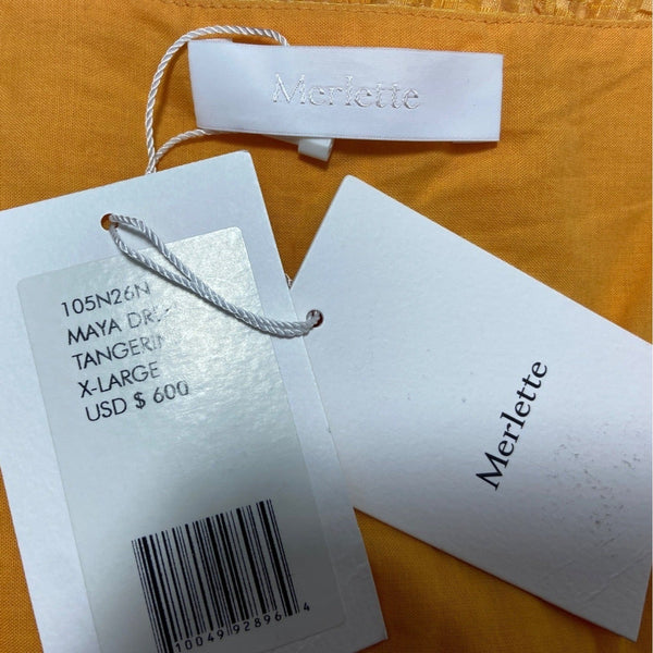 Merlette Women's Orange A-Line Dress Sz XL - NWT