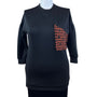 Loreen Fashion Black & Orange Women's Sweater Top Size 1