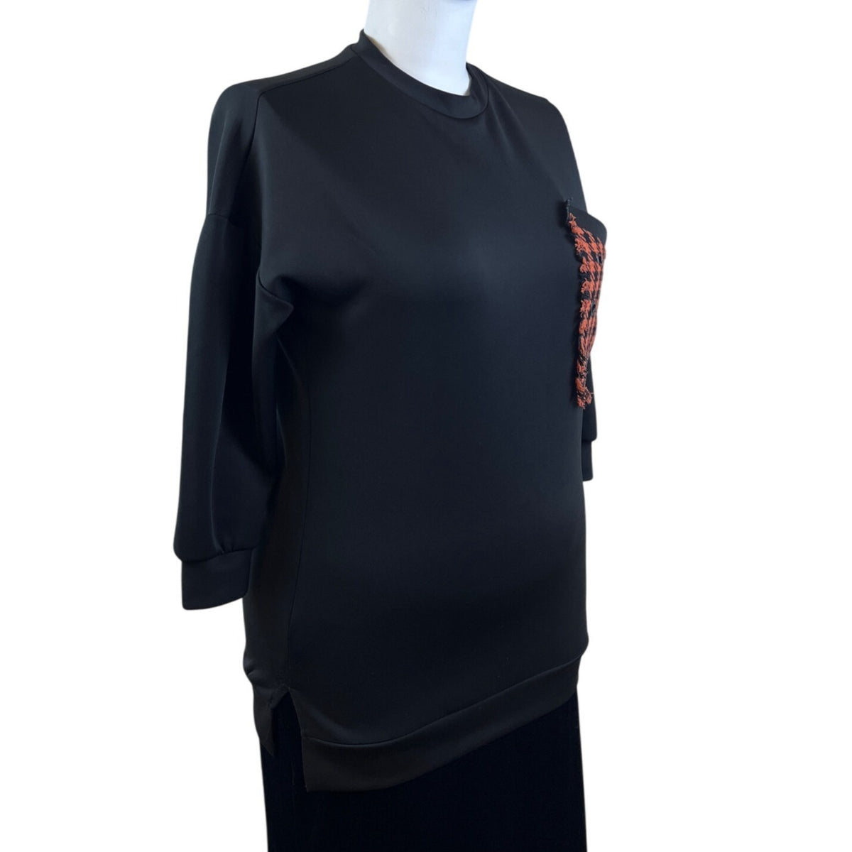 Loreen Fashion Black & Orange Women's Sweater Top Size 1