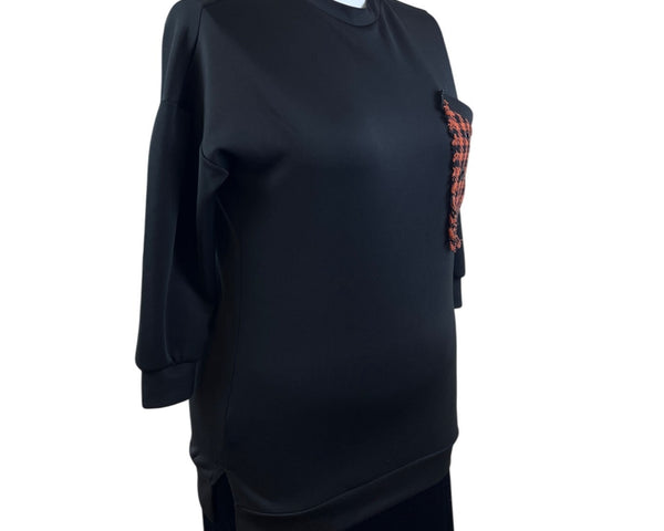 Loreen Fashion Black & Orange Women's Sweater Top Size 1