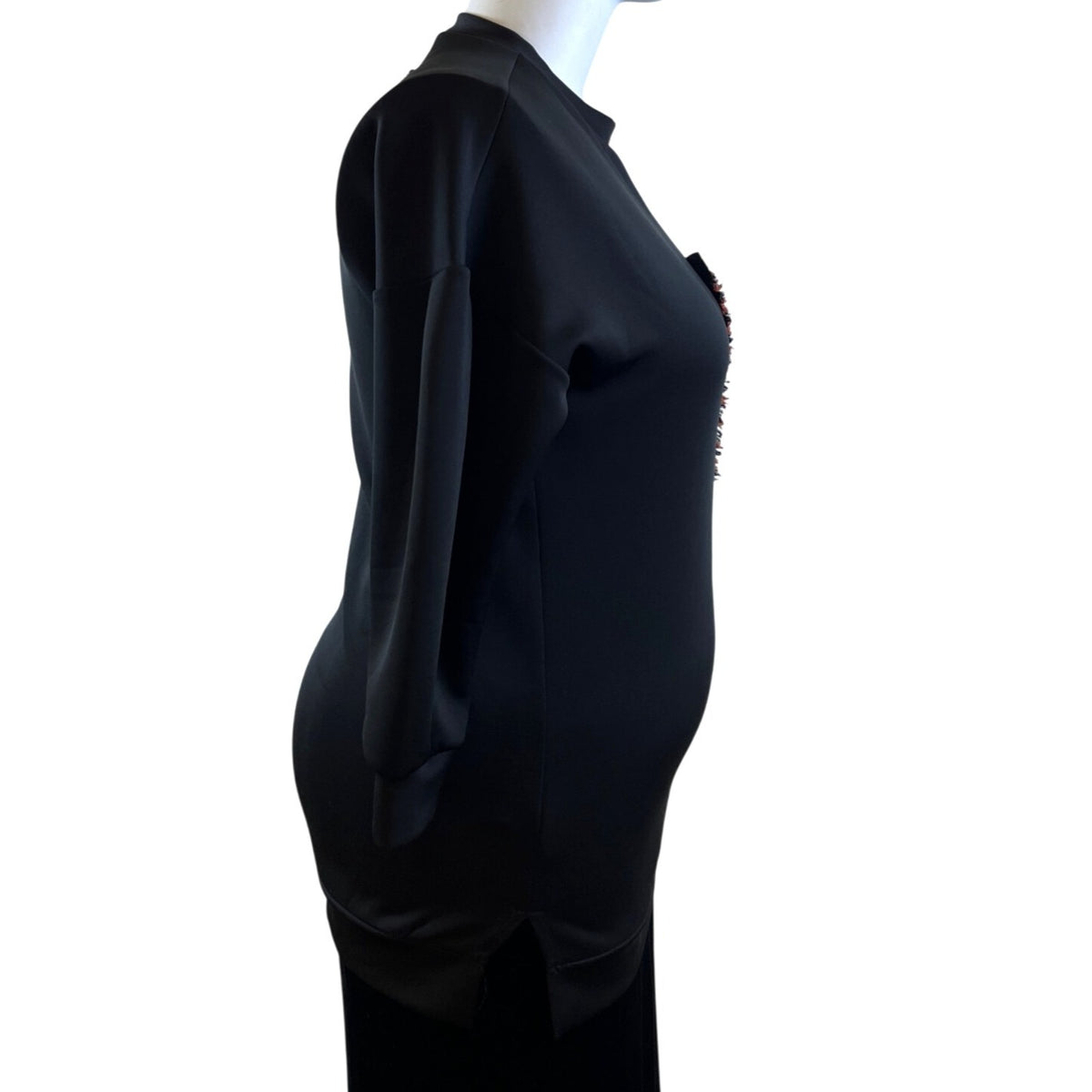 Loreen Fashion Black & Orange Women's Sweater Top Size 1