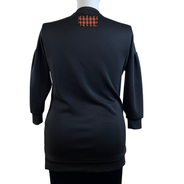 Loreen Fashion Black & Orange Women's Sweater Top Size 1