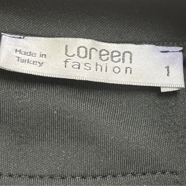 Loreen Fashion Black & Orange Women's Sweater Top Size 1