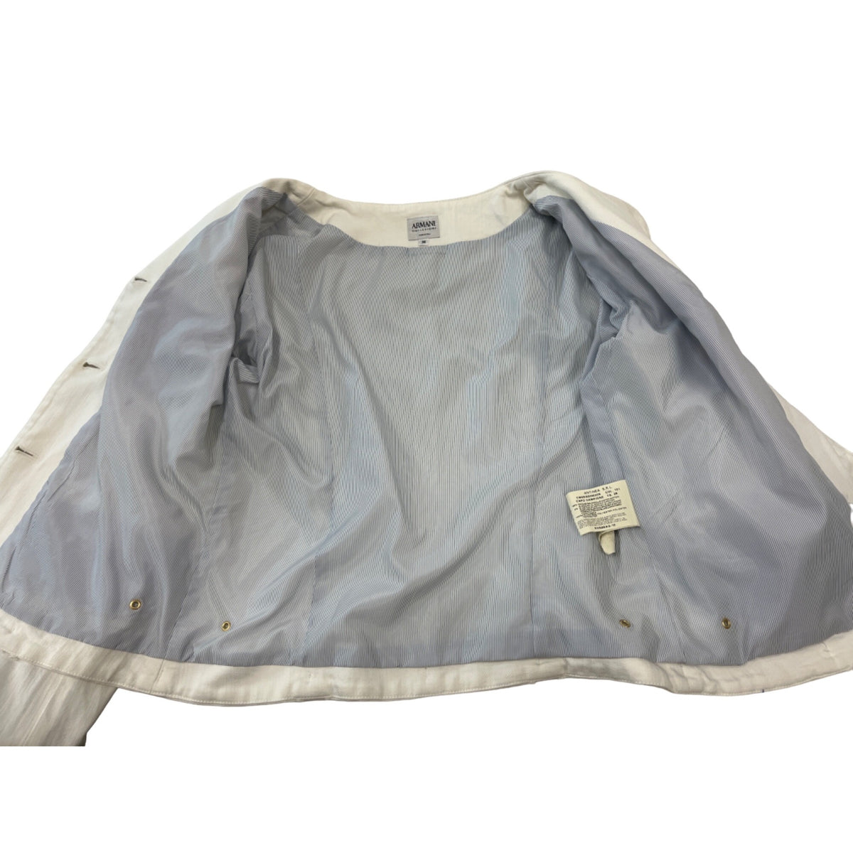 Armani Collezioni Women's White Jean Jacket Sz 38 (US 7)