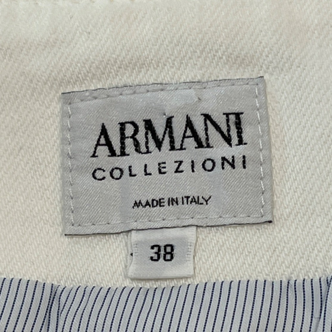 Armani Collezioni Women's White Jean Jacket Sz 38 (US 7)