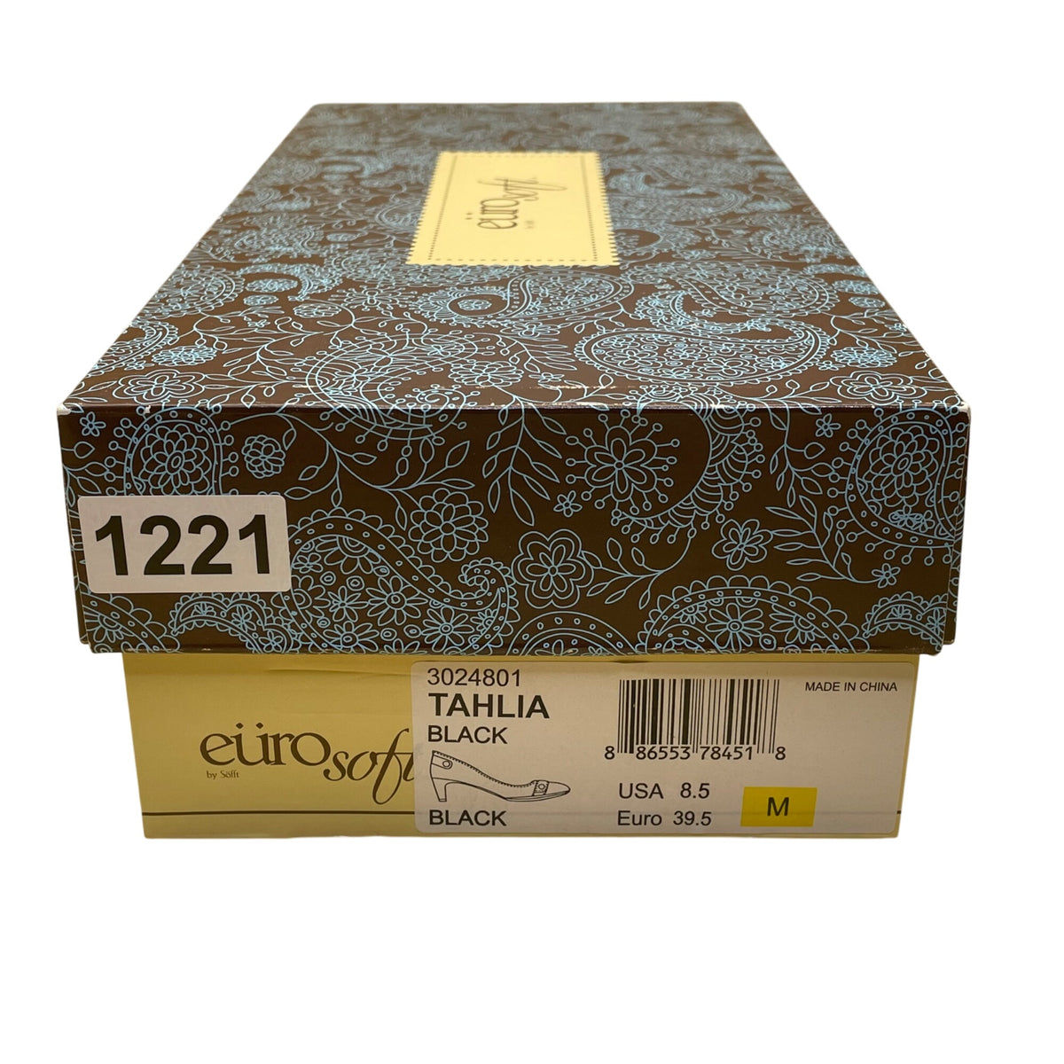 Eurosoft By Sofft Women’s Black Faux Leather Mid Heel Tahlia Pumps Size 8.5M