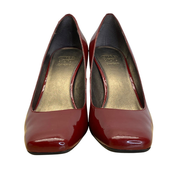 Circa Joan & David Women’s Red Patent Leather Marzipan Square Toe Heels 9.5M