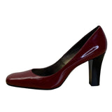 Circa Joan & David Women’s Red Patent Leather Marzipan Square Toe Heels 9.5M