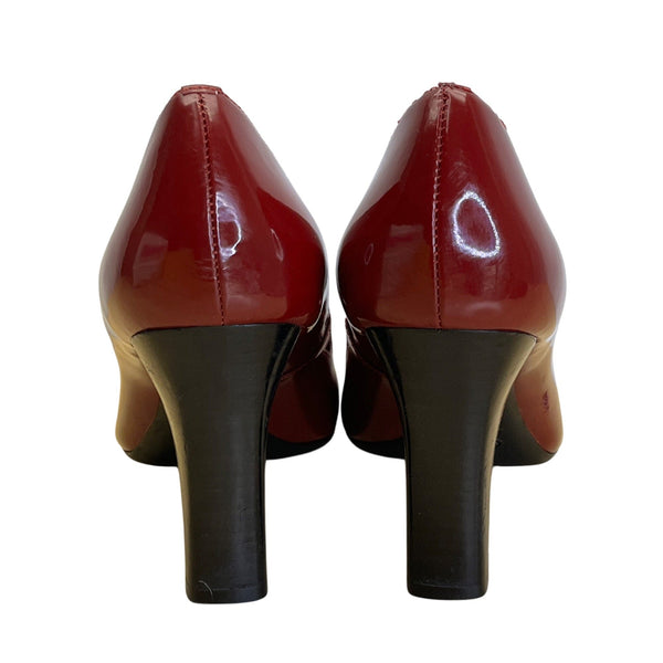 Circa Joan & David Women’s Red Patent Leather Marzipan Square Toe Heels 9.5M