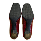 Circa Joan & David Women’s Red Patent Leather Marzipan Square Toe Heels 9.5M