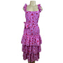 Likely Pink & Red Floral Ruffle Tiered Midi Dress Size 10- NEW