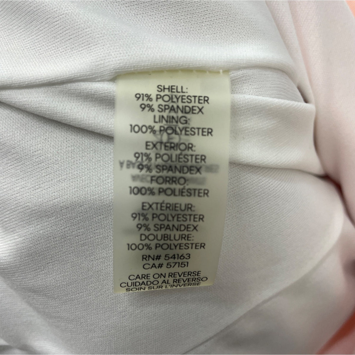 Calvin Klein Womens Colorblock Sleeveless Sheath Dress White/Pink/Beige Size 10