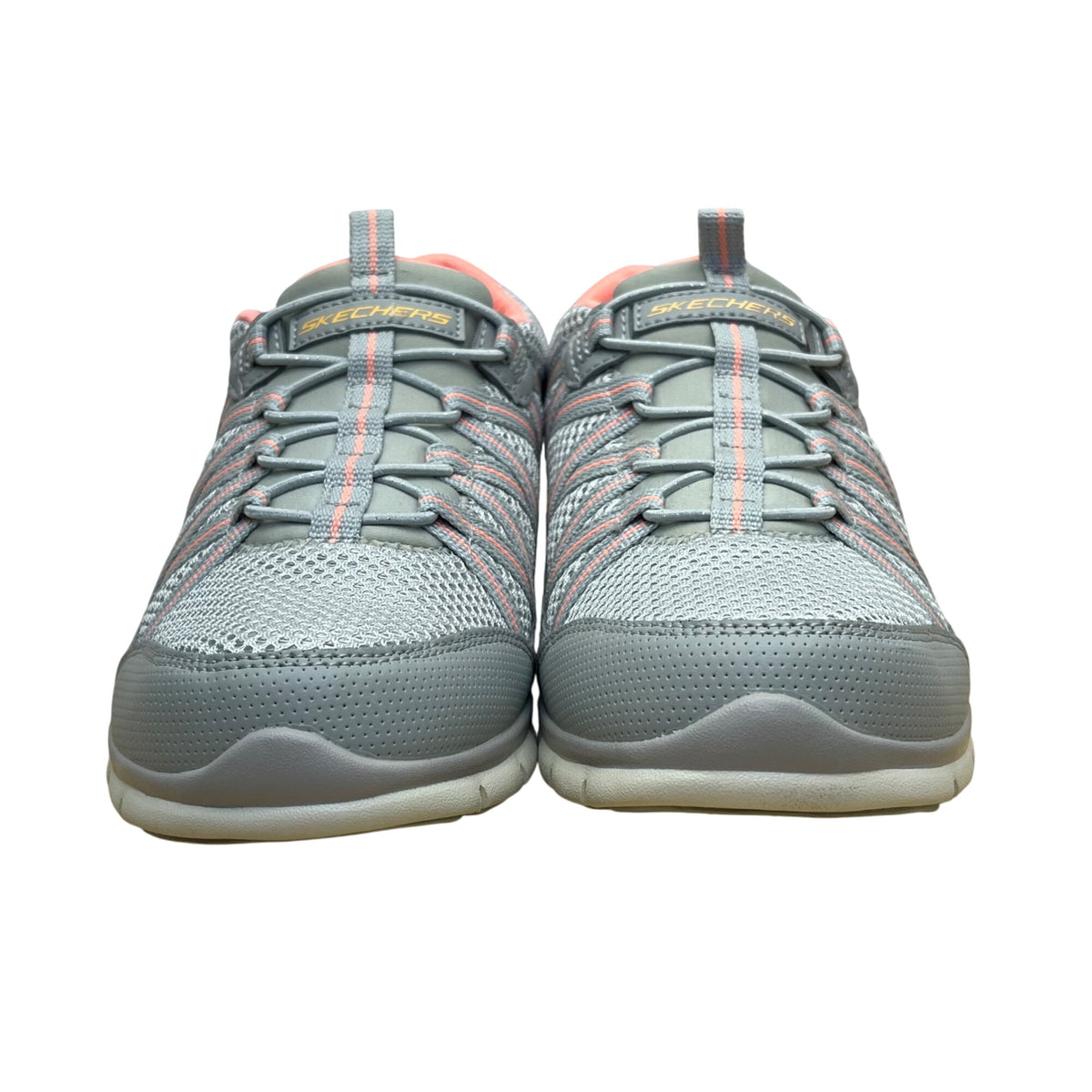 Skechers Women’s Gray Mesh & Coral Pink Lining Air Cooled Sneakers Size 7.5