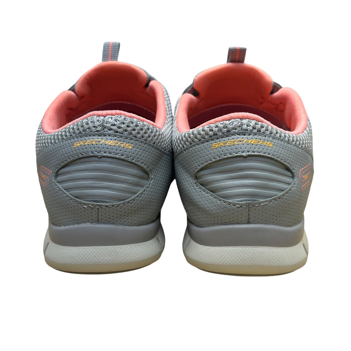 Skechers Women’s Gray Mesh & Coral Pink Lining Air Cooled Sneakers Size 7.5