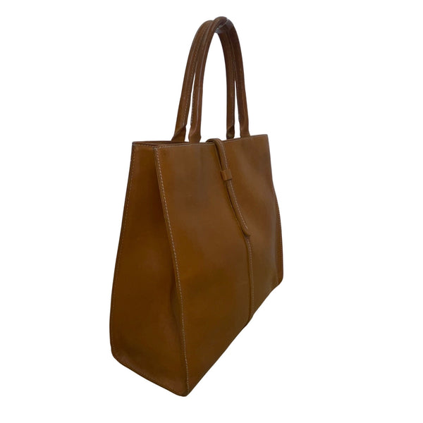 GUIA’S Women's Brown Genuine Leather Handcrafted In Italy  Belt closure Tote Bag