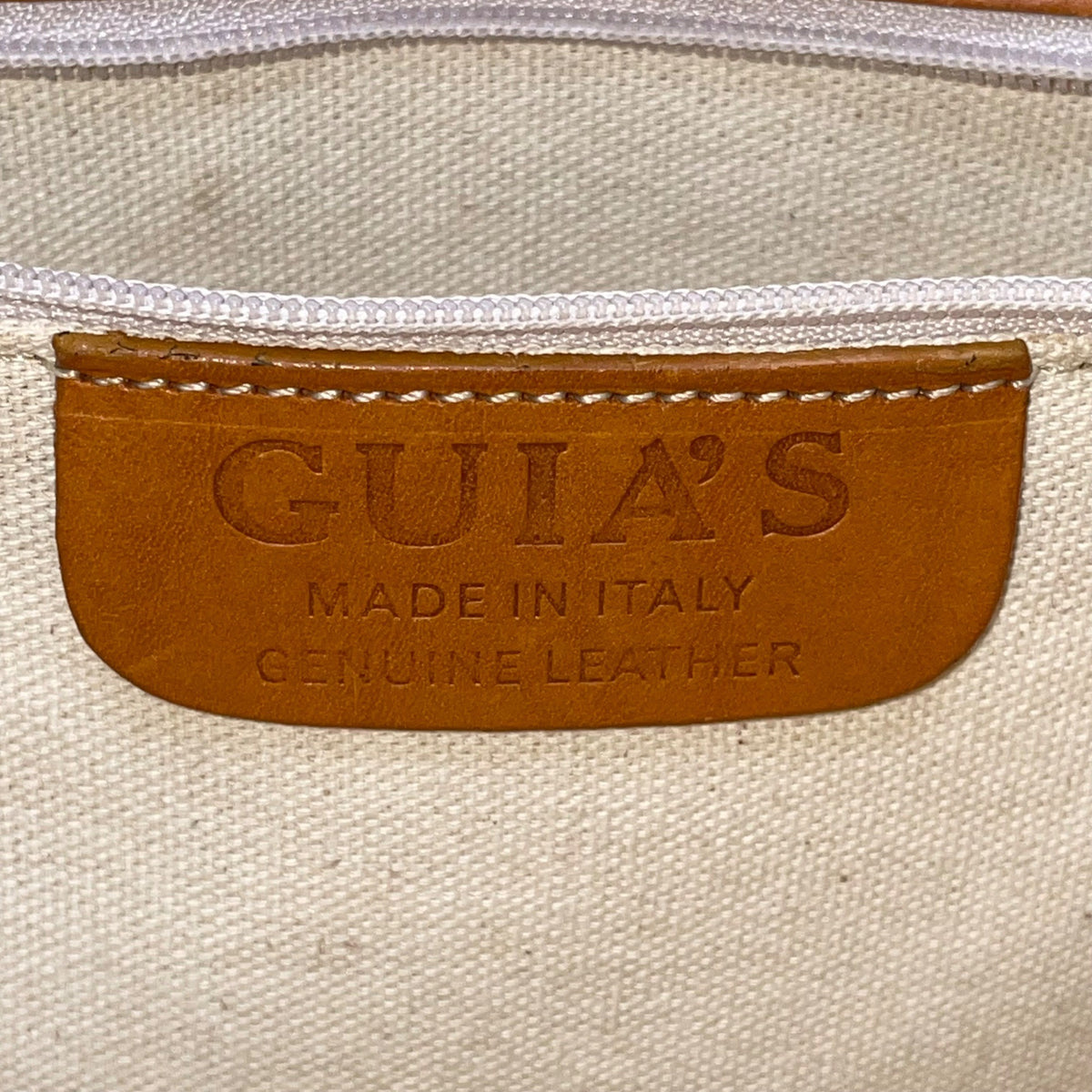 GUIA’S Women's Brown Genuine Leather Handcrafted In Italy  Belt closure Tote Bag