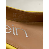 Calvin Klein Womens Yellow Leather Pointed Toe Heels Size 7.5 Elegant Design