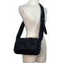 Unbranded Women’s Black Padded Woven Crossbody Clutch Bag Sz S