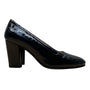 Kenneth Cole Womens Black Croc-Embossed Leather Tango ll Heels Size 7
