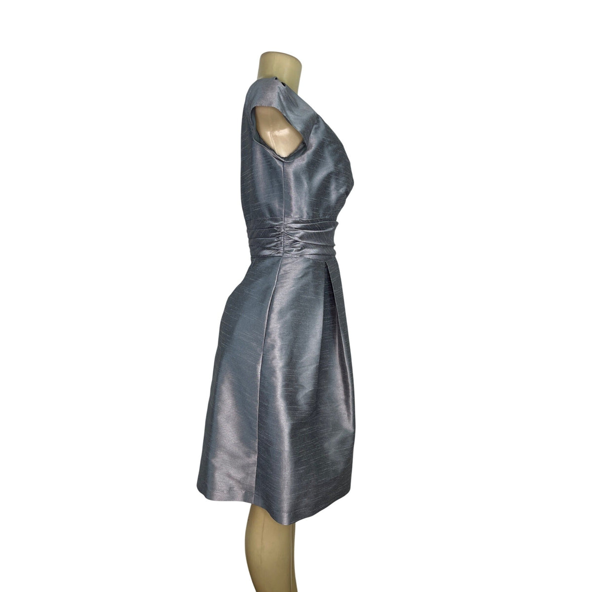 Alfred Sung Gray  Dress  Pleated Waist Design Size 12