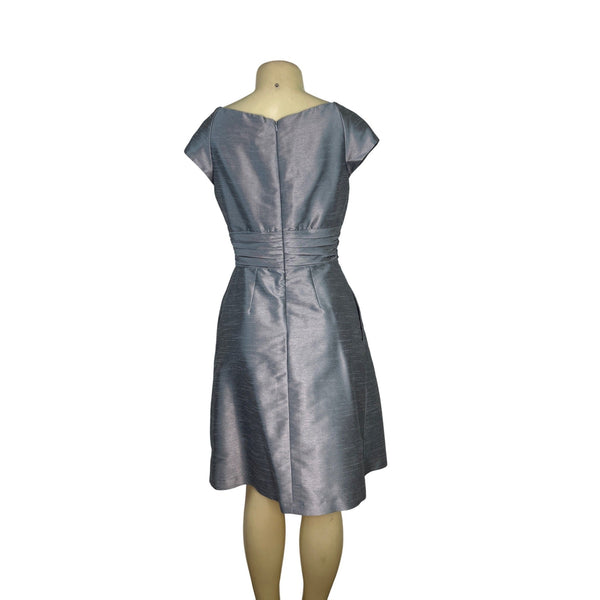 Alfred Sung Gray  Dress  Pleated Waist Design Size 12