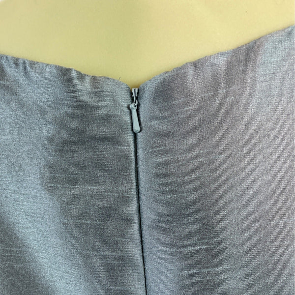 Alfred Sung Gray  Dress  Pleated Waist Design Size 12