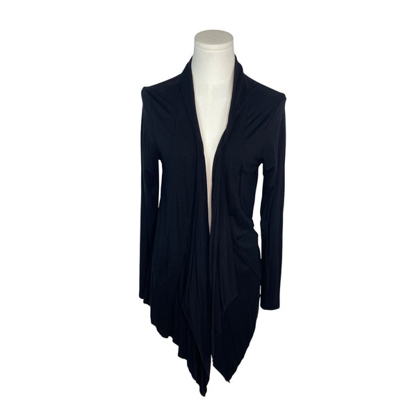 Urban Coco Womens Draped Open Front Cardigan Jacket Black Long Sleeve Sz M- New