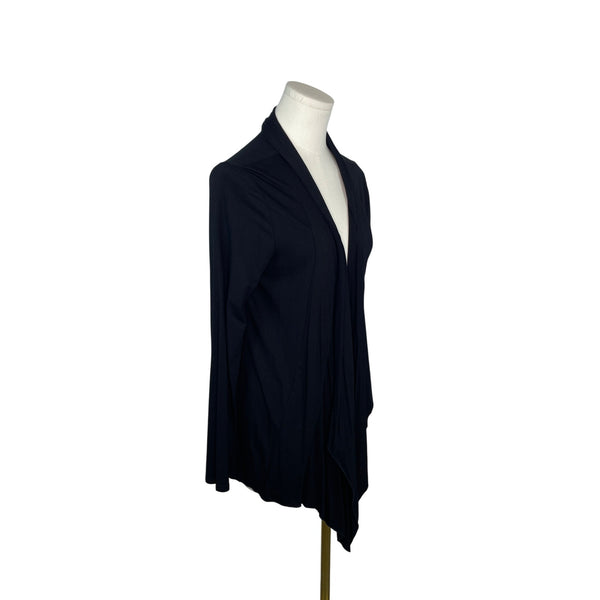 Urban Coco Womens Draped Open Front Cardigan Jacket Black Long Sleeve Sz M- New