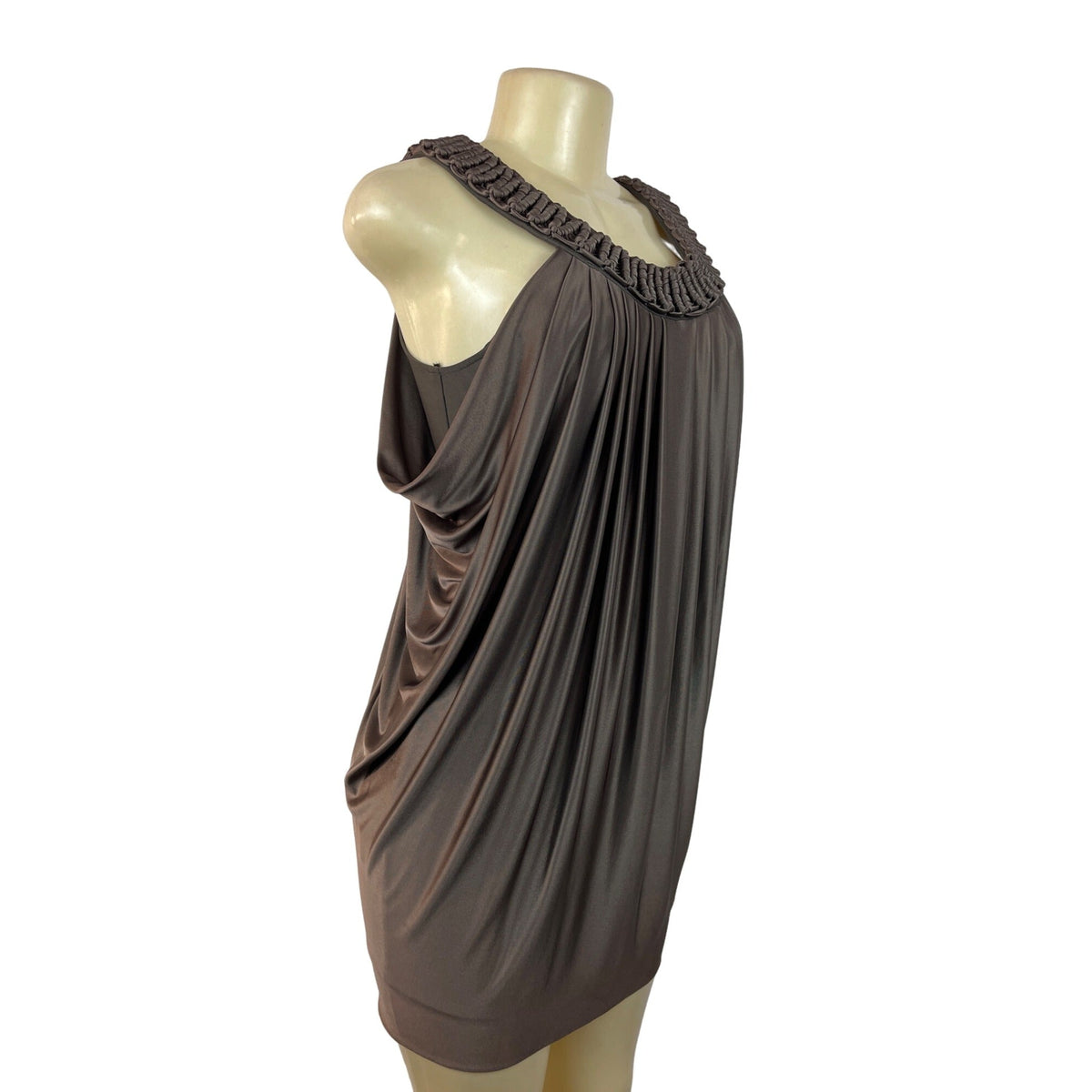 BCBG Maxazria Women's Brown Sleeveless Sheath Mini Dress XS