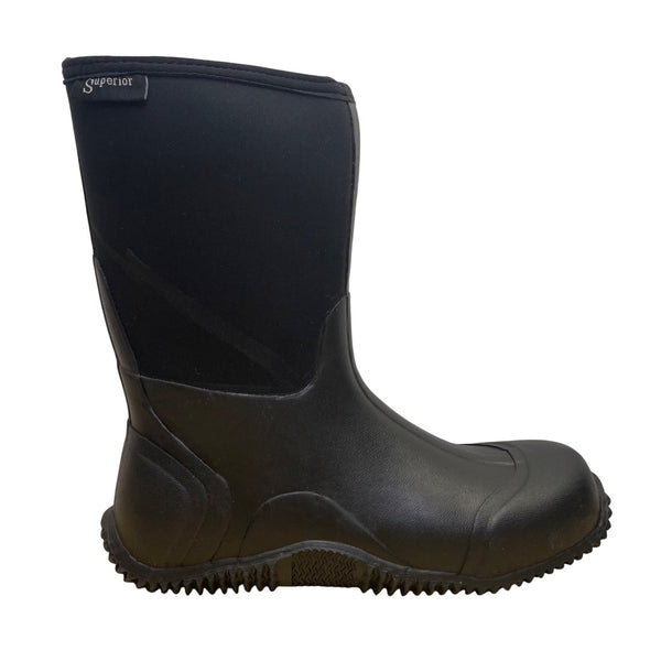 Statesman Unisex Black Rubber Field Runner Waterproof Insulated Boots Sz M11/W12