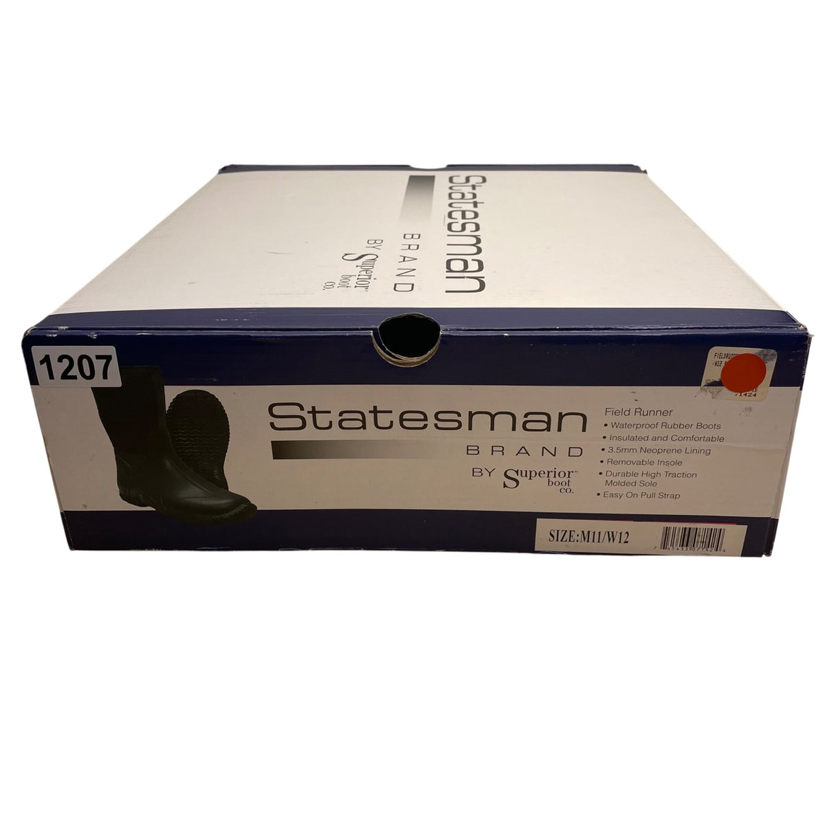 Statesman Unisex Black Rubber Field Runner Waterproof Insulated Boots Sz M11/W12