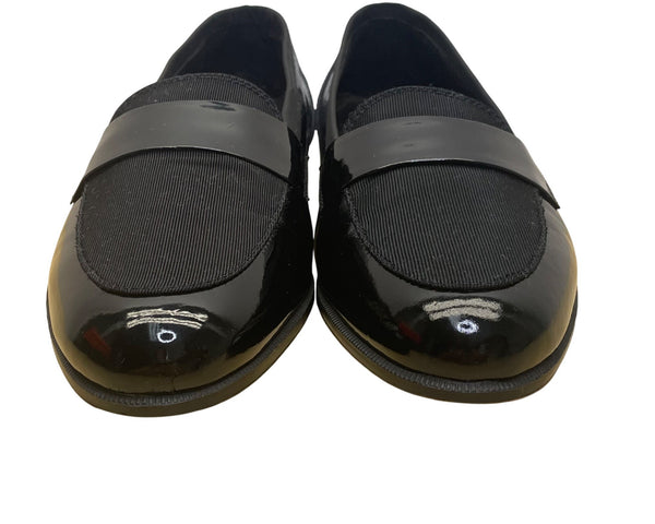 Adolfo men’s Black Patent Leather Elegant Slip-On Dress Loafers Shoes Size 7.5