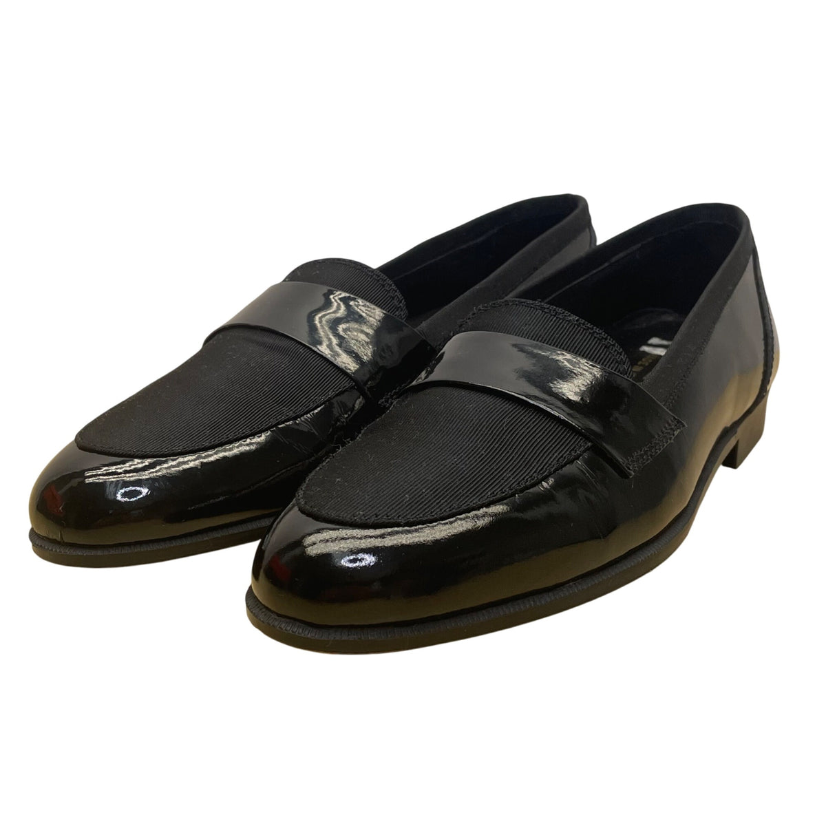 Adolfo men’s Black Patent Leather Elegant Slip-On Dress Loafers Shoes Size 7.5
